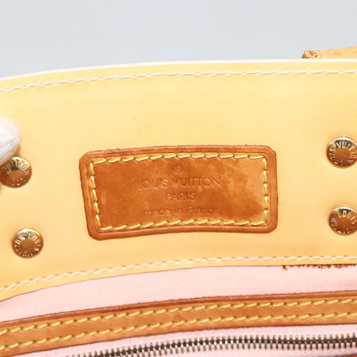 LOUIS VUITTON Monogram Vernis Reade PM Bag Marshmallow Pink M91306 Auth BAZ438
