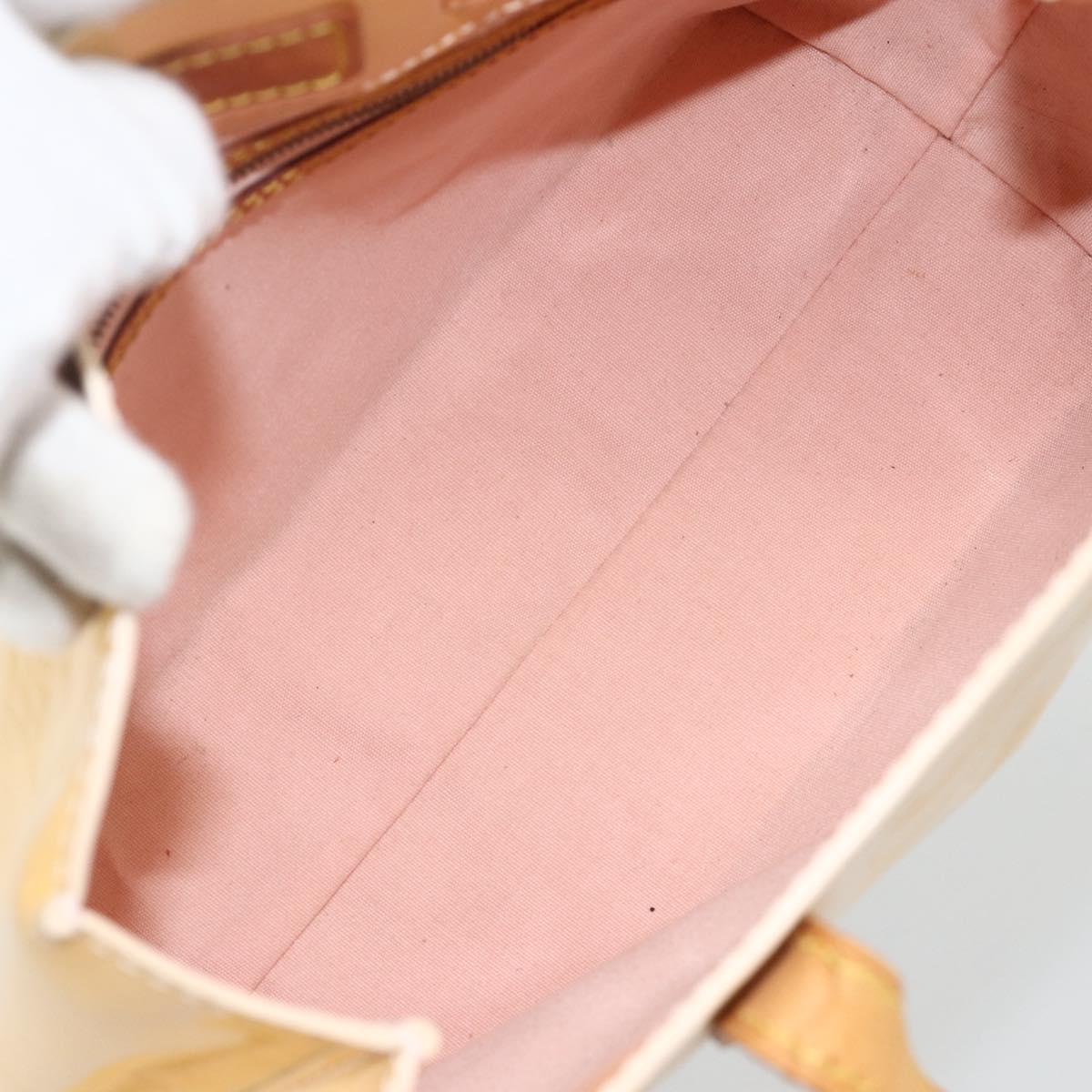LOUIS VUITTON Monogram Vernis Reade PM Bag Marshmallow Pink M91306 Auth BAZ438