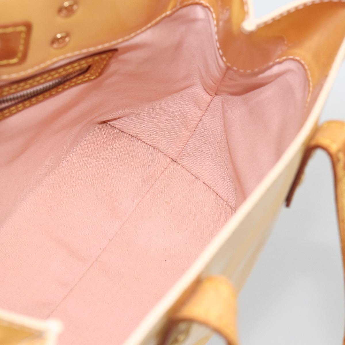 LOUIS VUITTON Monogram Vernis Reade PM Bag Marshmallow Pink M91306 Auth BAZ438