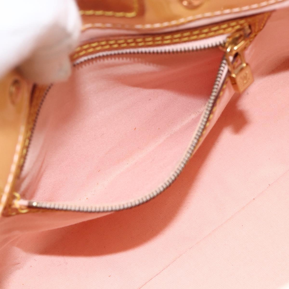 LOUIS VUITTON Monogram Vernis Reade PM Bag Marshmallow Pink M91306 Auth BAZ438