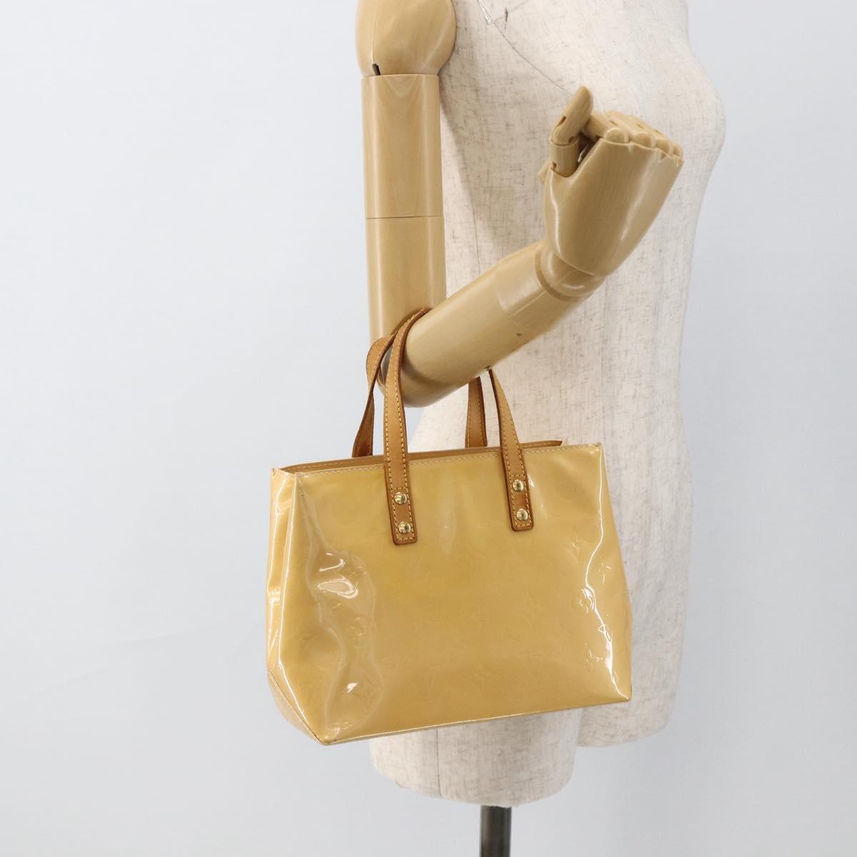 LOUIS VUITTON Monogram Vernis Reade PM Bag Marshmallow Pink M91306 Auth BAZ438