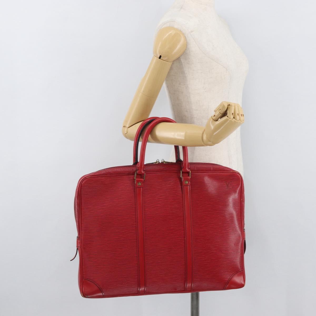 LOUIS VUITTON Epi Porte Documents Voyage Business Bag Red M54477 LV Auth BAZ449