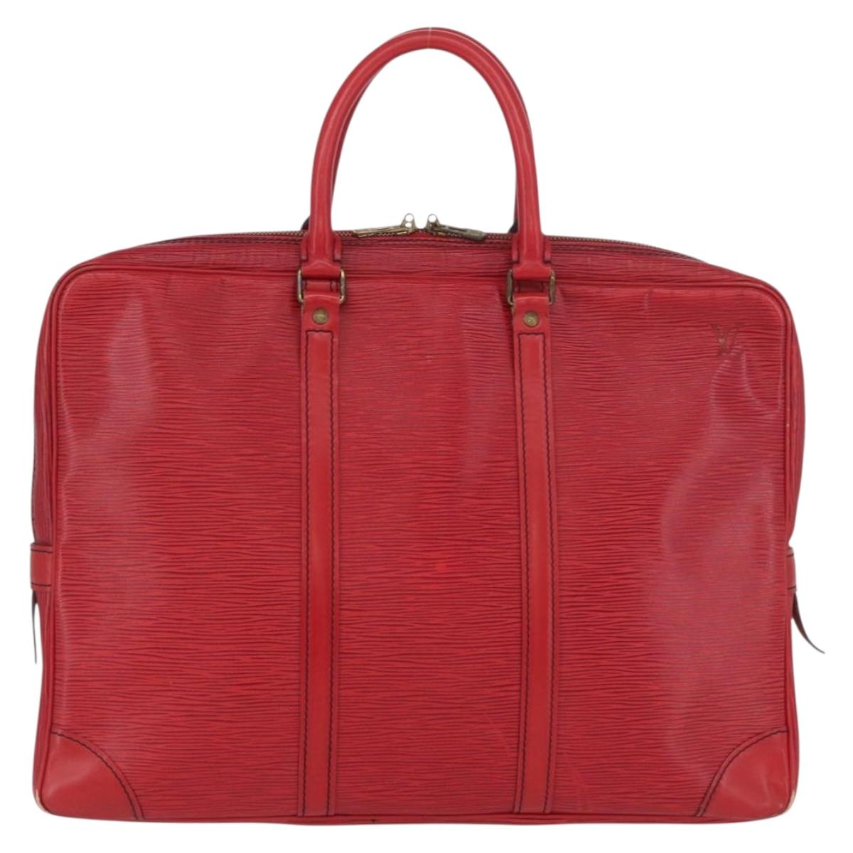 LOUIS VUITTON Epi Porte Documents Voyage Business Bag Red M54477 LV Auth BAZ449