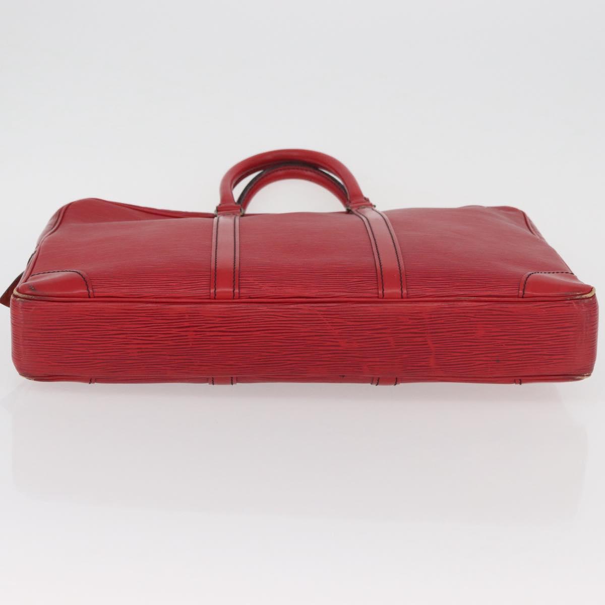 LOUIS VUITTON Epi Porte Documents Voyage Business Bag Red M54477 LV Auth BAZ449