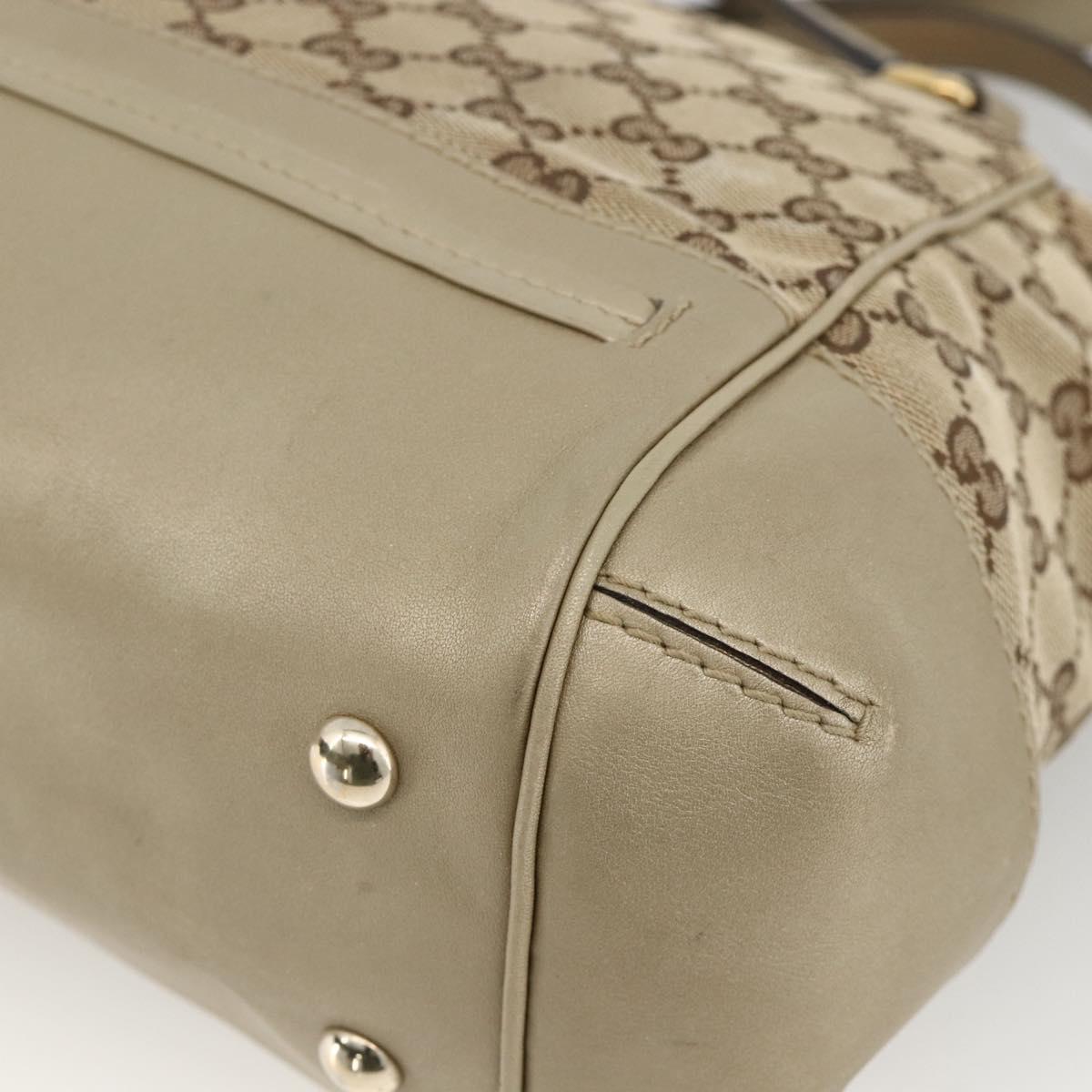 GUCCI GG Canvas Pretty Hand Bag 2way Beige Gold 269894 Auth BAZ454