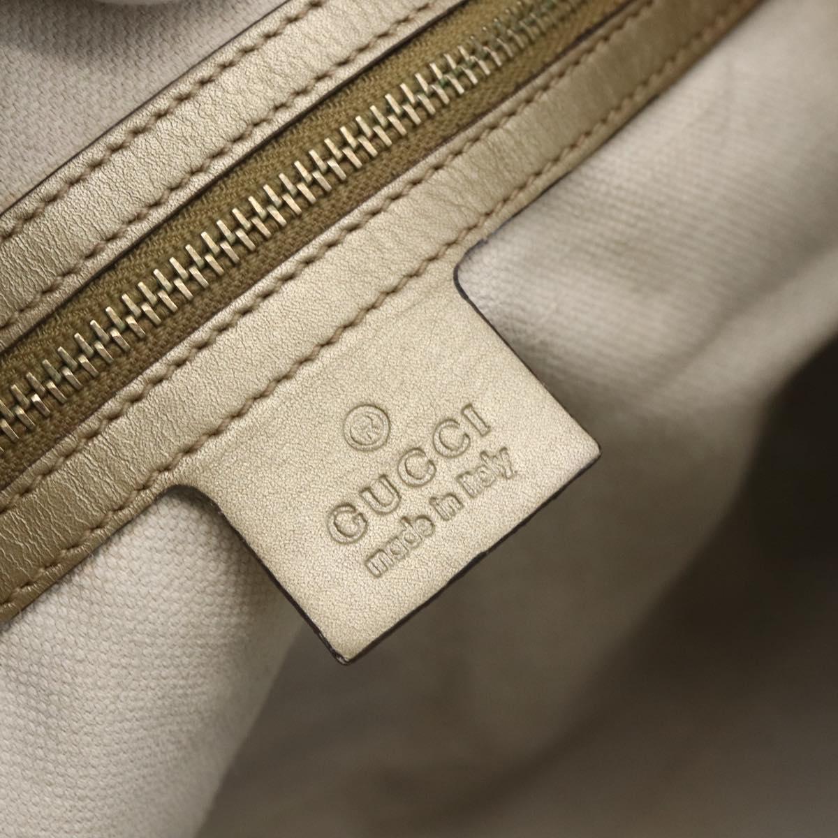 GUCCI GG Canvas Pretty Hand Bag 2way Beige Gold 269894 Auth BAZ454