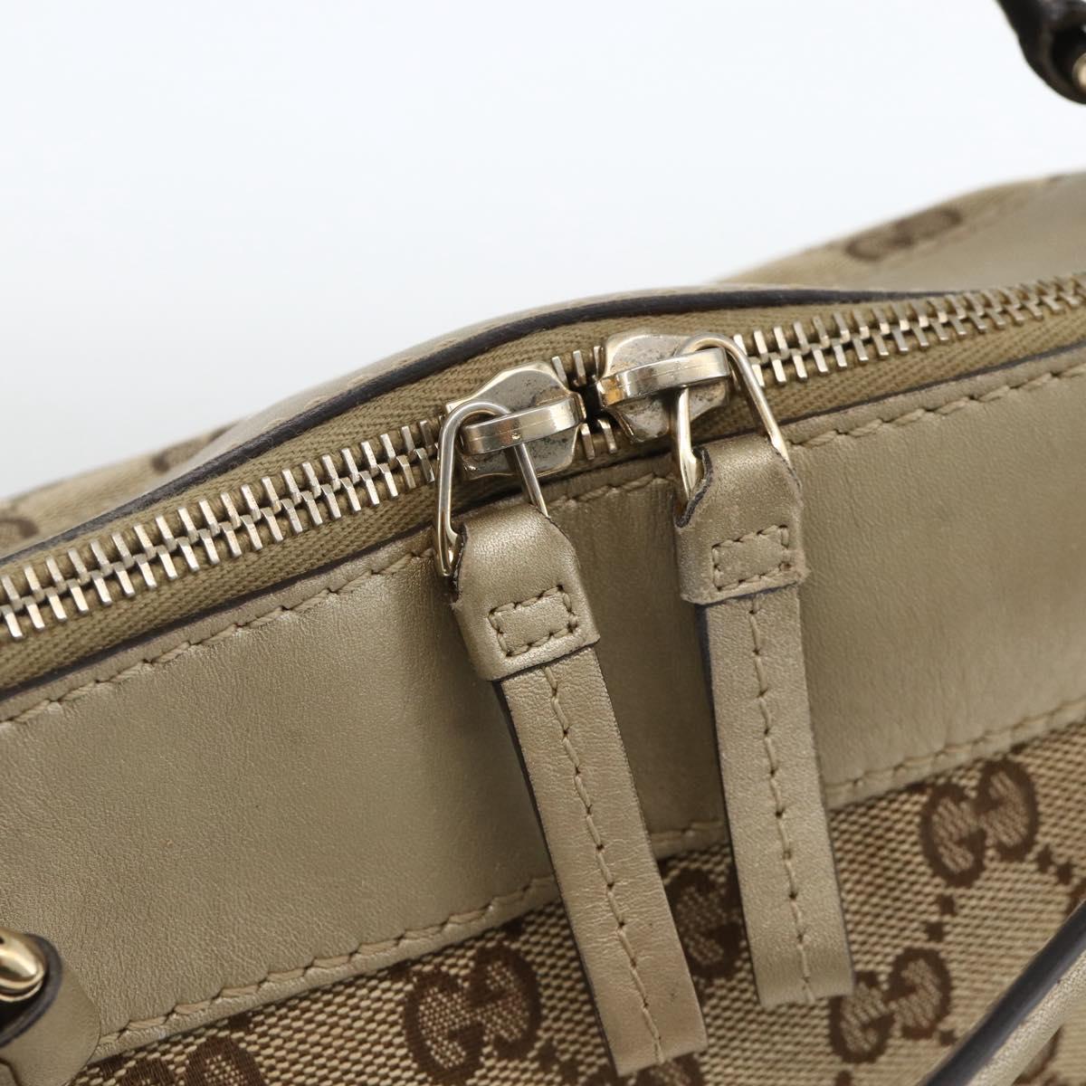GUCCI GG Canvas Pretty Hand Bag 2way Beige Gold 269894 Auth BAZ454