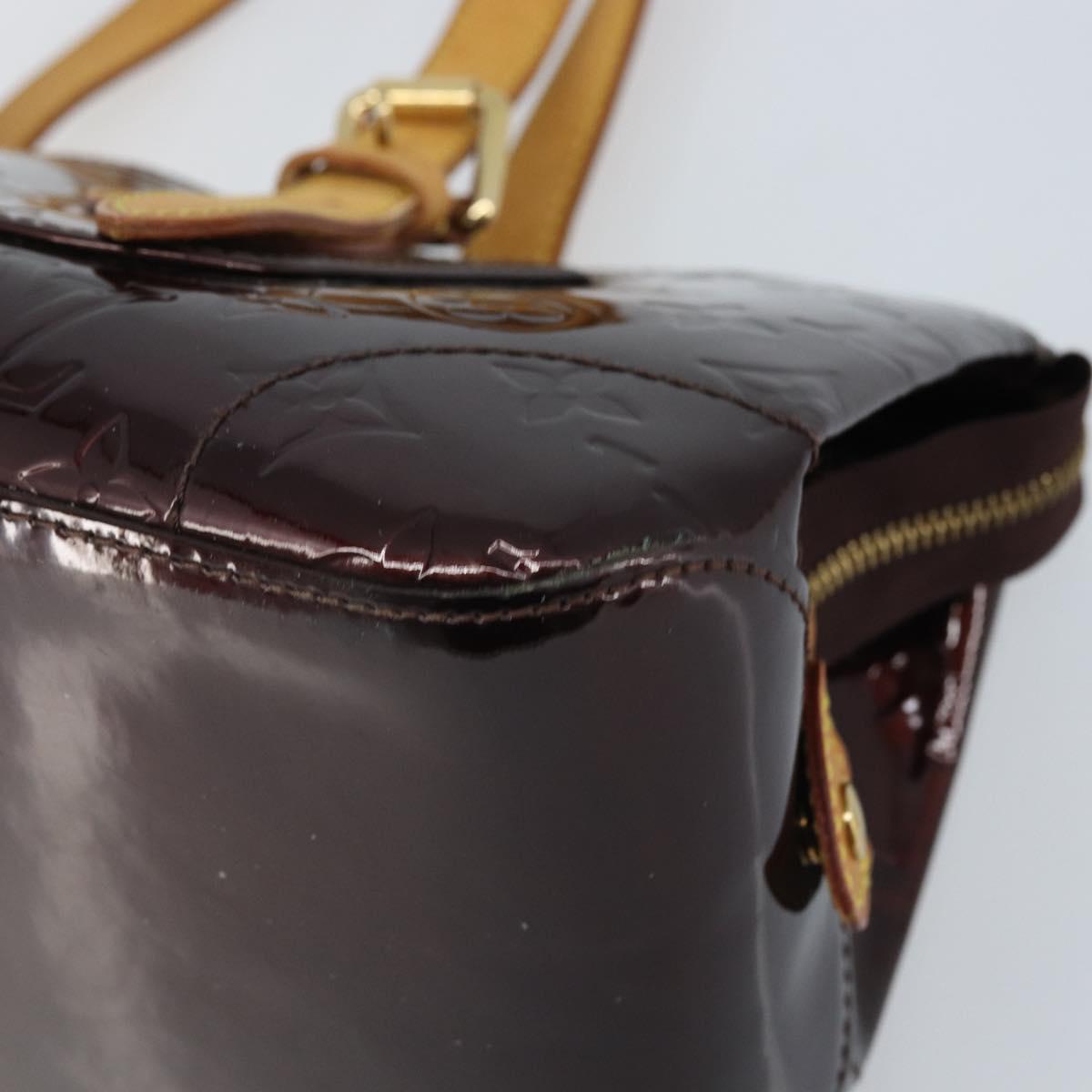 LOUIS VUITTON Monogram Vernis Rosewood Avenue Bag Amarante M93510 Auth BAZ457