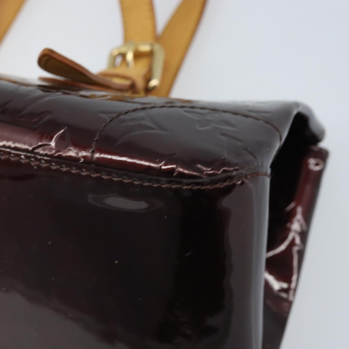 LOUIS VUITTON Monogram Vernis Rosewood Avenue Bag Amarante M93510 Auth BAZ457