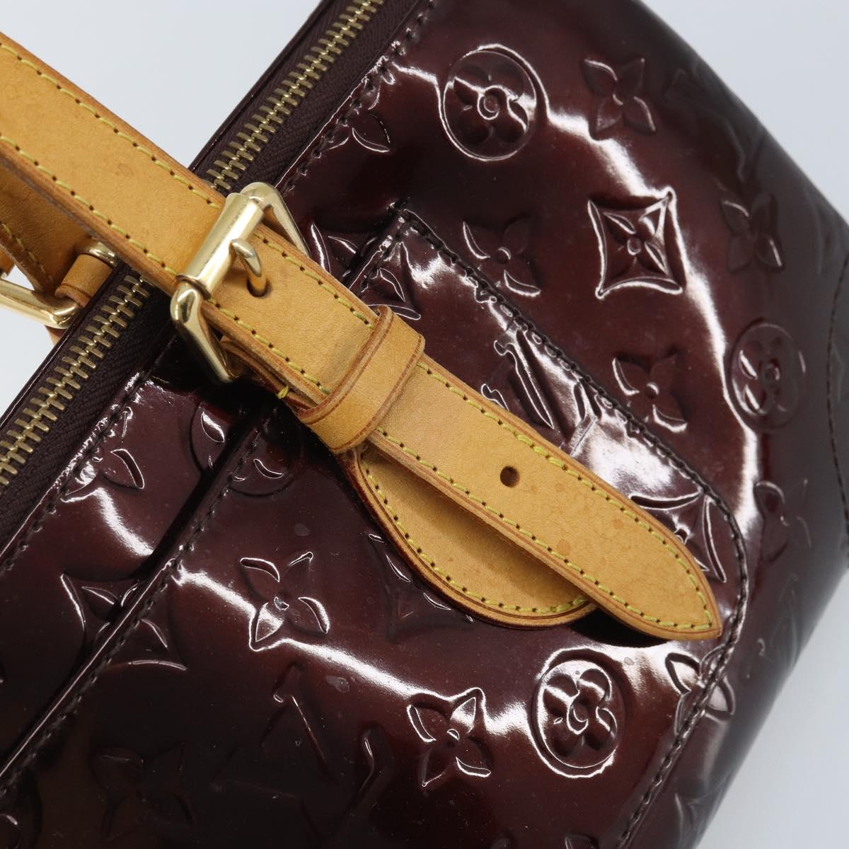 LOUIS VUITTON Monogram Vernis Rosewood Avenue Bag Amarante M93510 Auth BAZ457