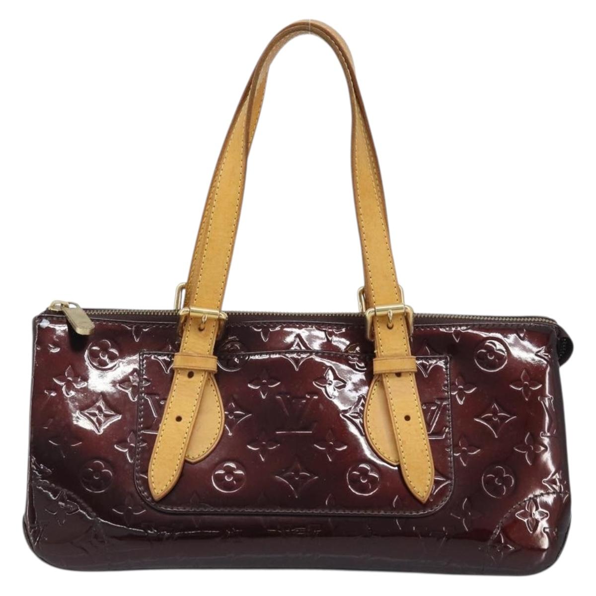 LOUIS VUITTON Monogram Vernis Rosewood Avenue Bag Amarante M93510 Auth BAZ457