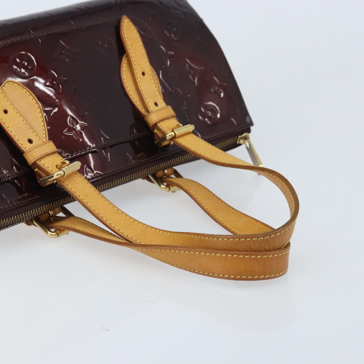 LOUIS VUITTON Monogram Vernis Rosewood Avenue Bag Amarante M93510 Auth BAZ457