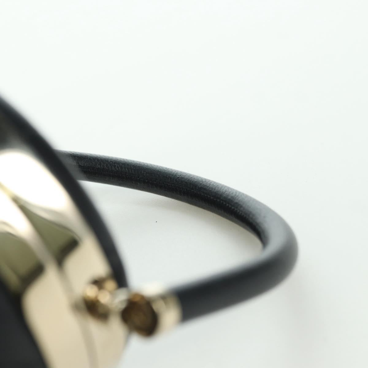 CHANEL Matelasse Vanity Hand Bag Lamb Skin Black Gold CC Auth BAZ464SAM