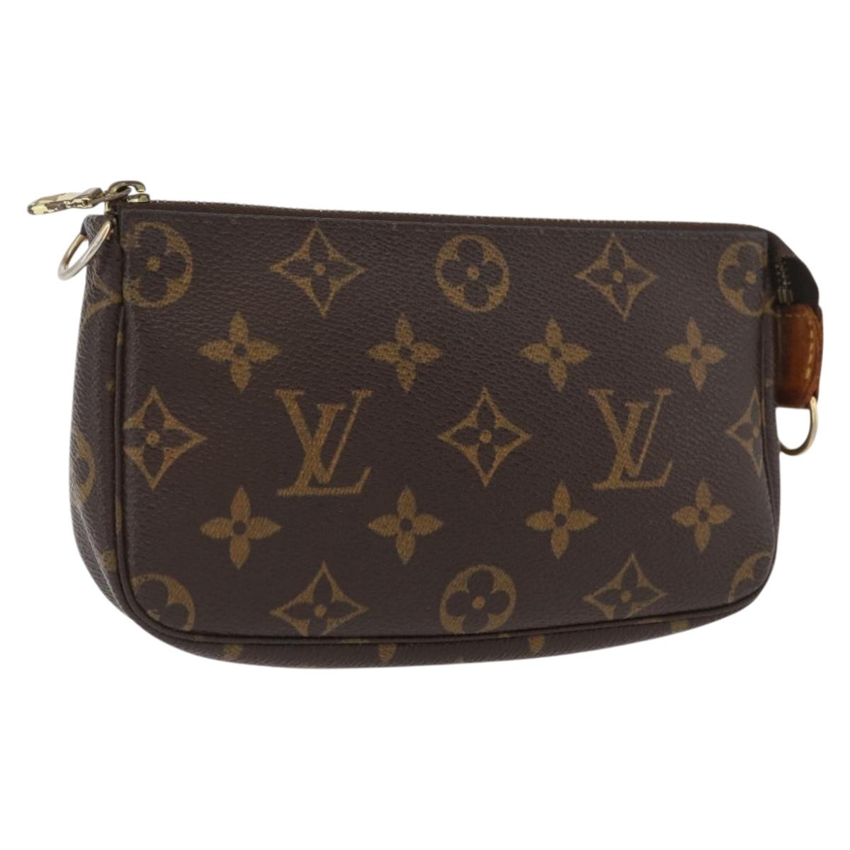 LOUIS VUITTON Monogram Mini Pochette Accessoires Pouch M58009 LV Auth BAZ466