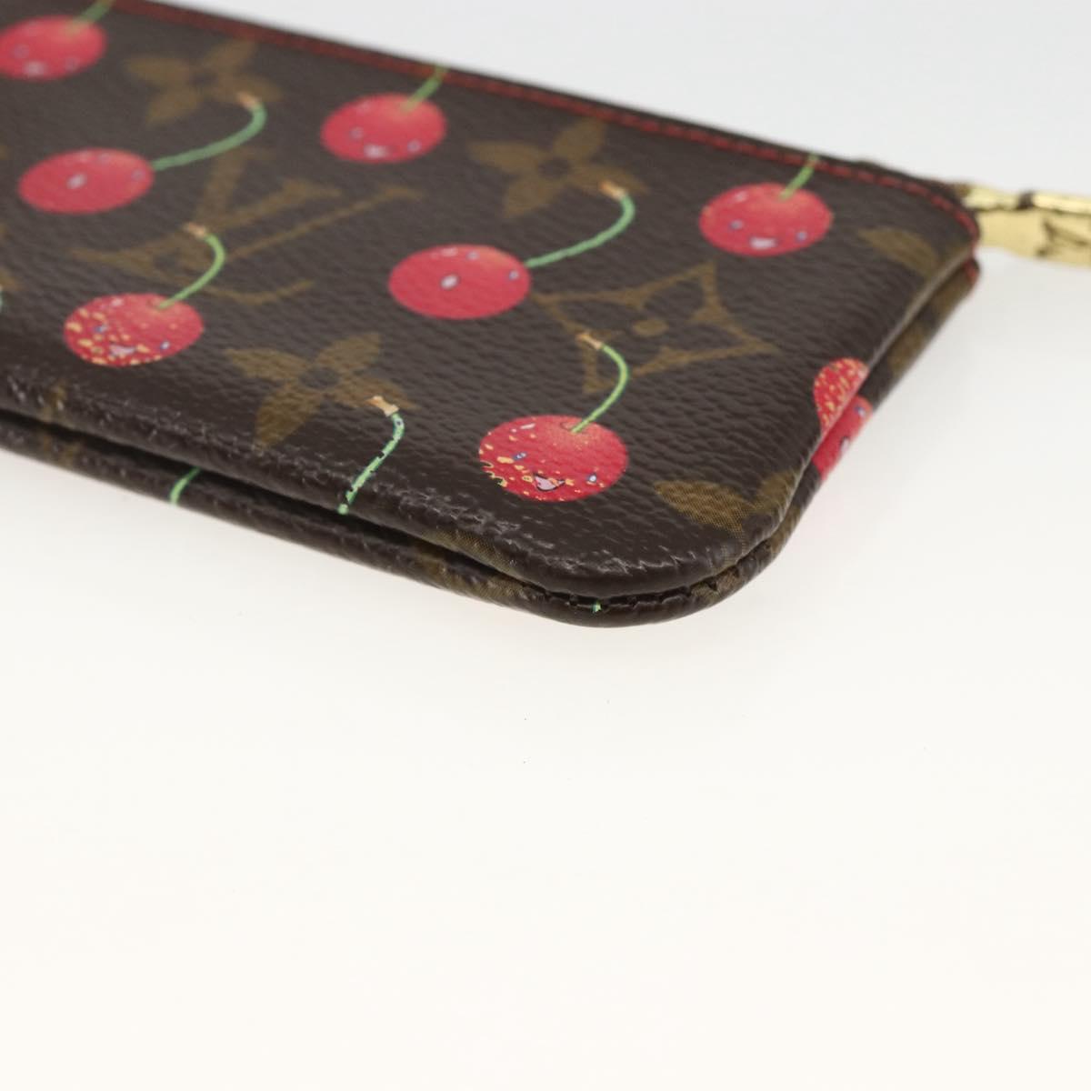 LOUIS VUITTON Monogram Cherry Pochette Cles Coin Purse M95042 LV Auth BAZ469A
