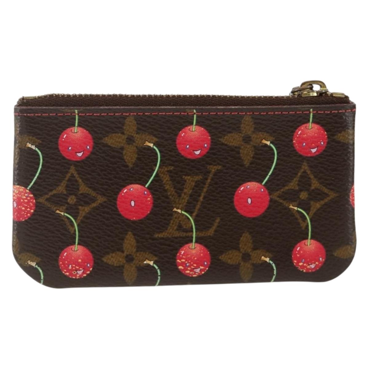 LOUIS VUITTON Monogram Cherry Pochette Cles Coin Purse M95042 LV Auth BAZ469A