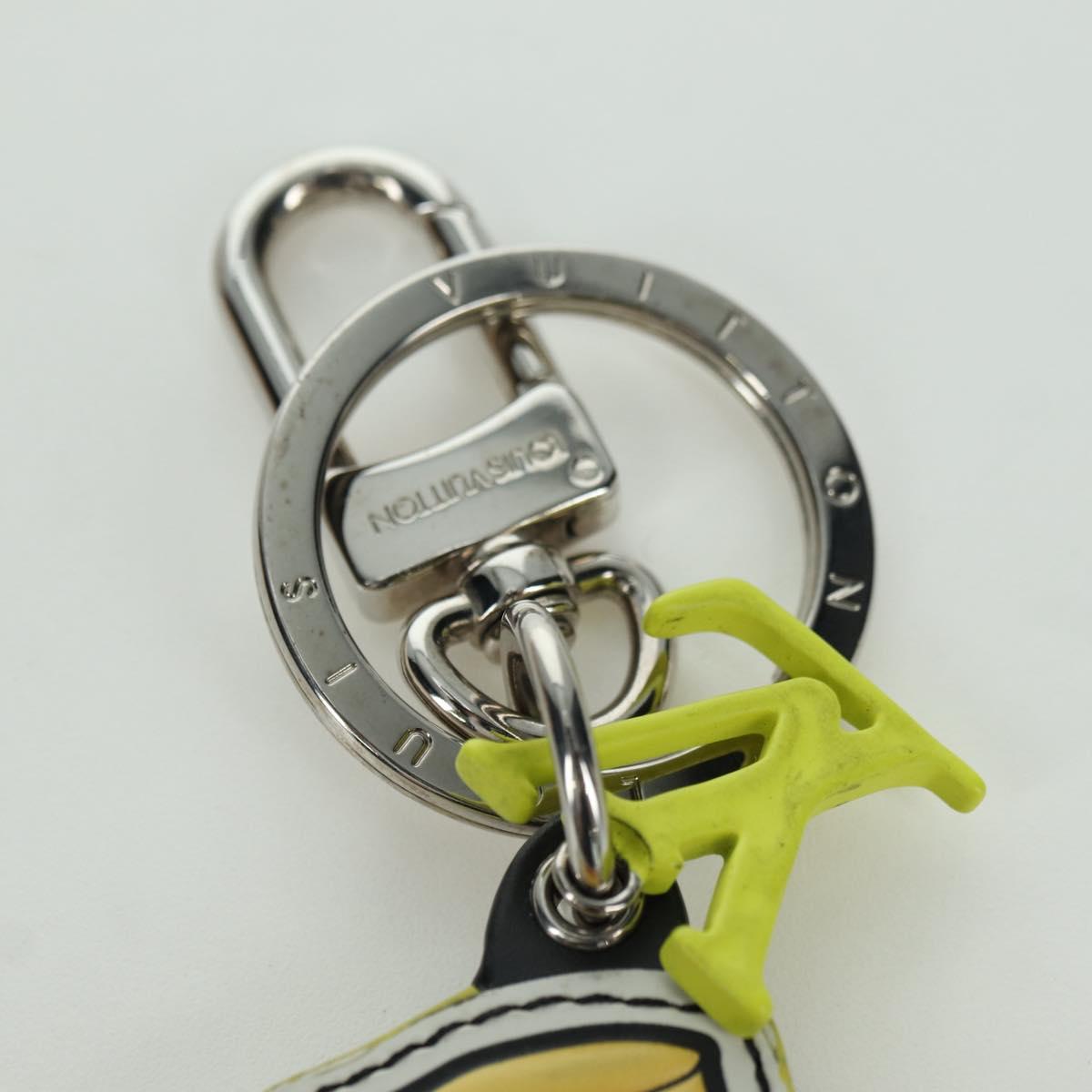 LOUIS VUITTON Monogram Porte Cles LV Scarecrow Charm Yellow MP2922 Auth BAZ470M