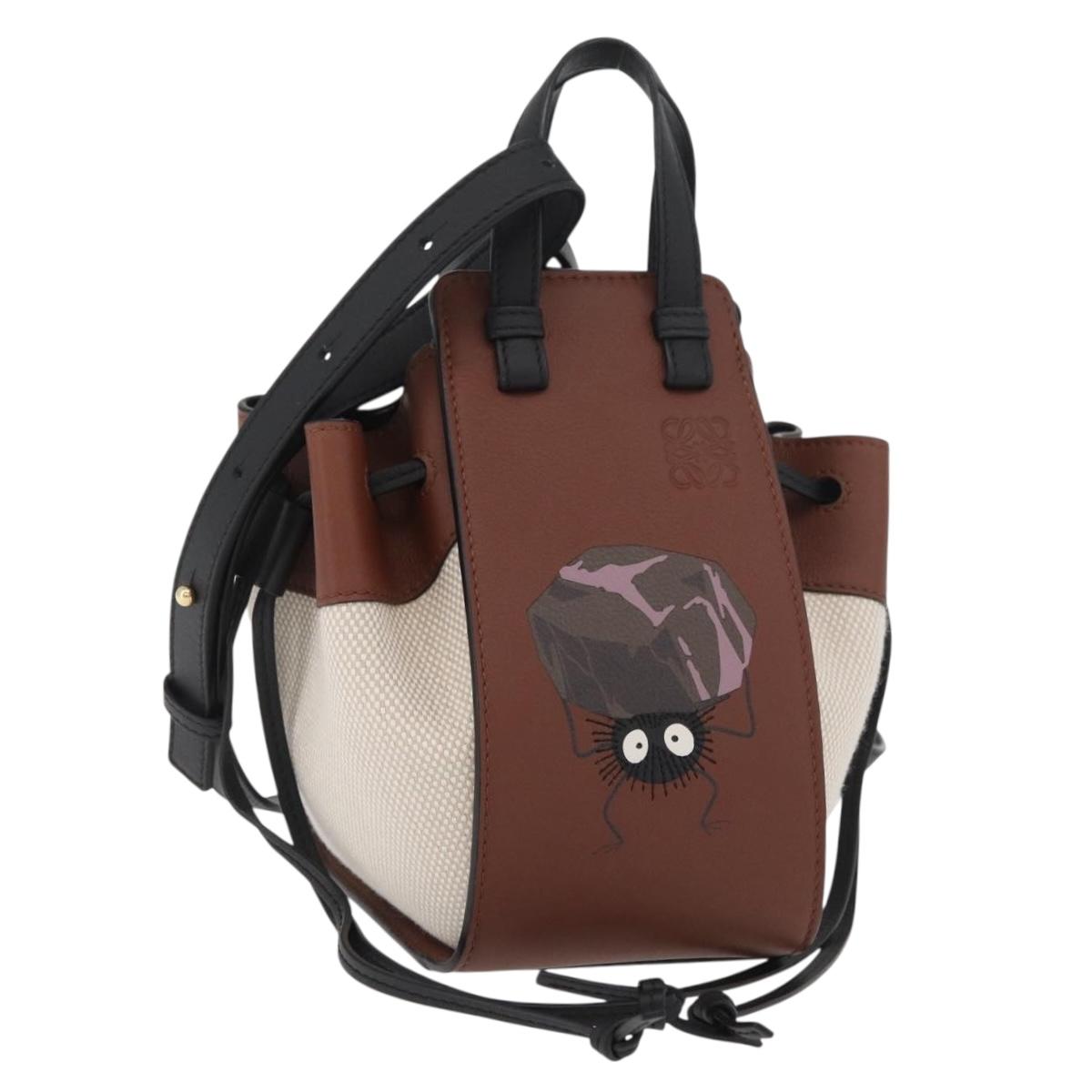 LOEWE Studio Ghibli Soot Sprites Hammock Mini Bag Canvas 2way Auth BAZ479SM