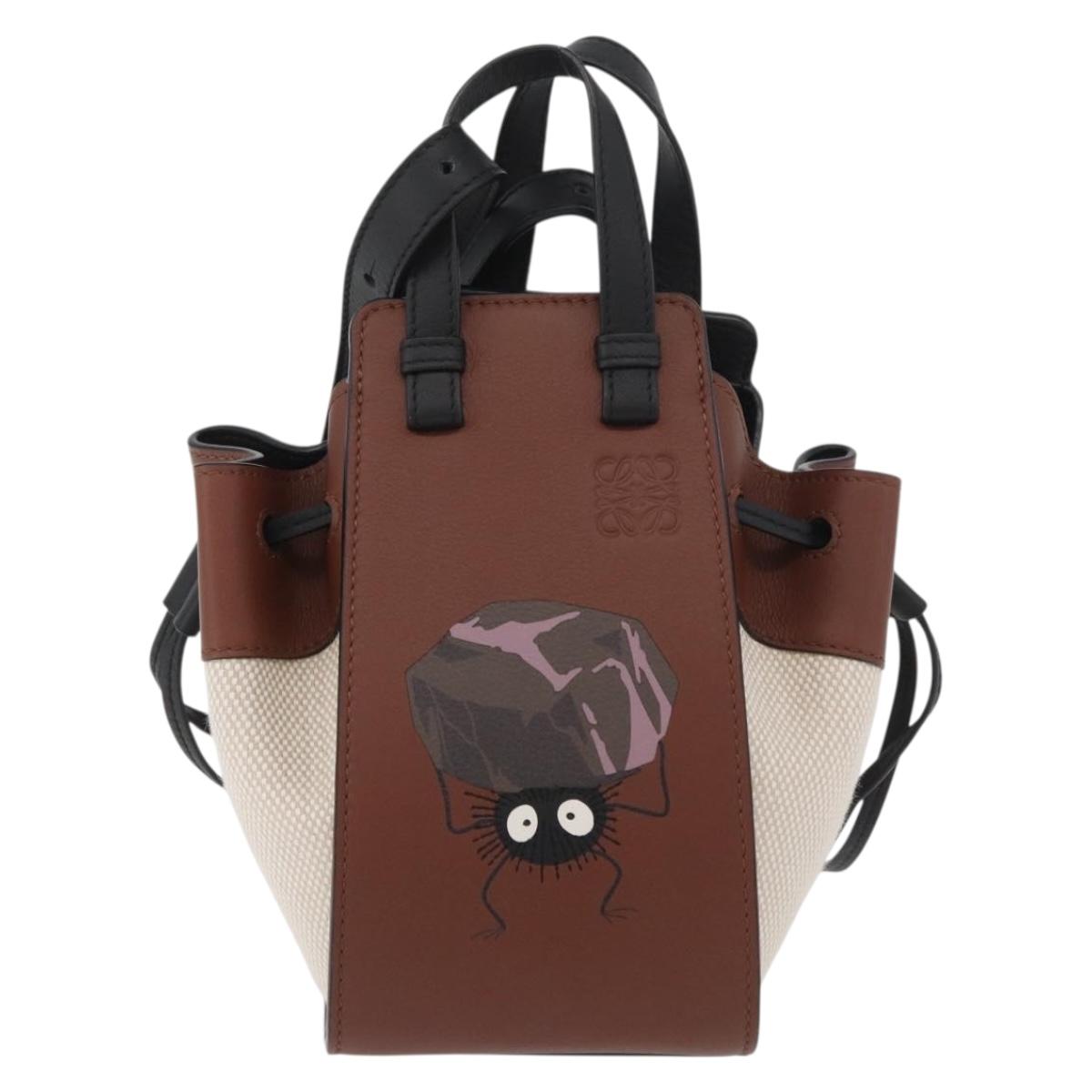 LOEWE Studio Ghibli Soot Sprites Hammock Mini Bag Canvas 2way Auth BAZ479SM