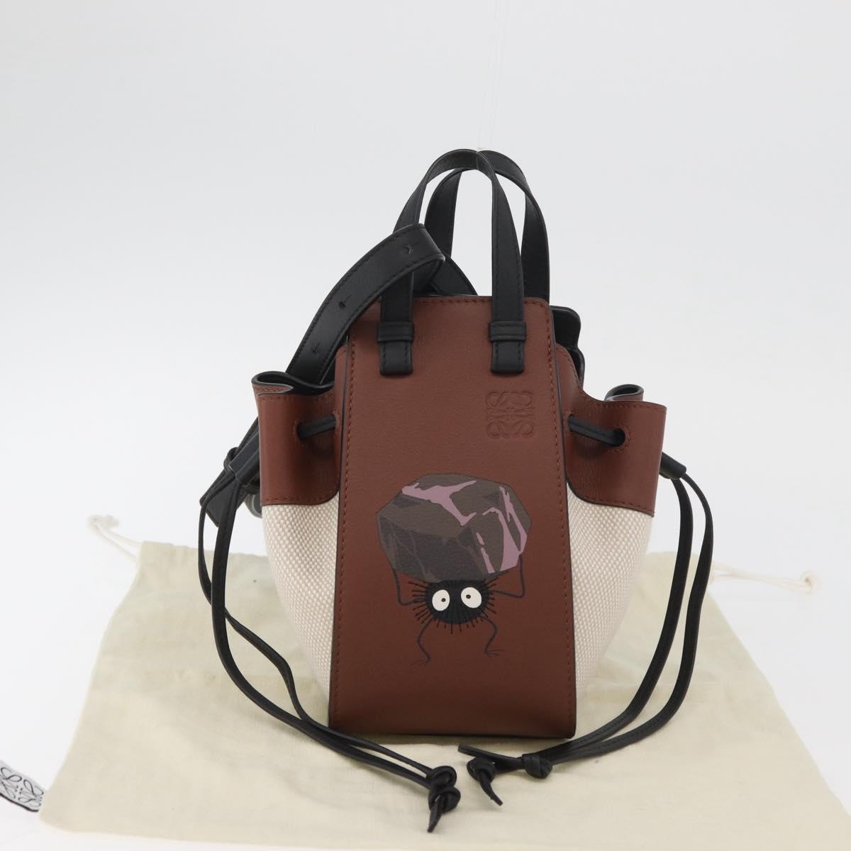 LOEWE Studio Ghibli Soot Sprites Hammock Mini Bag Canvas 2way Auth BAZ479SM