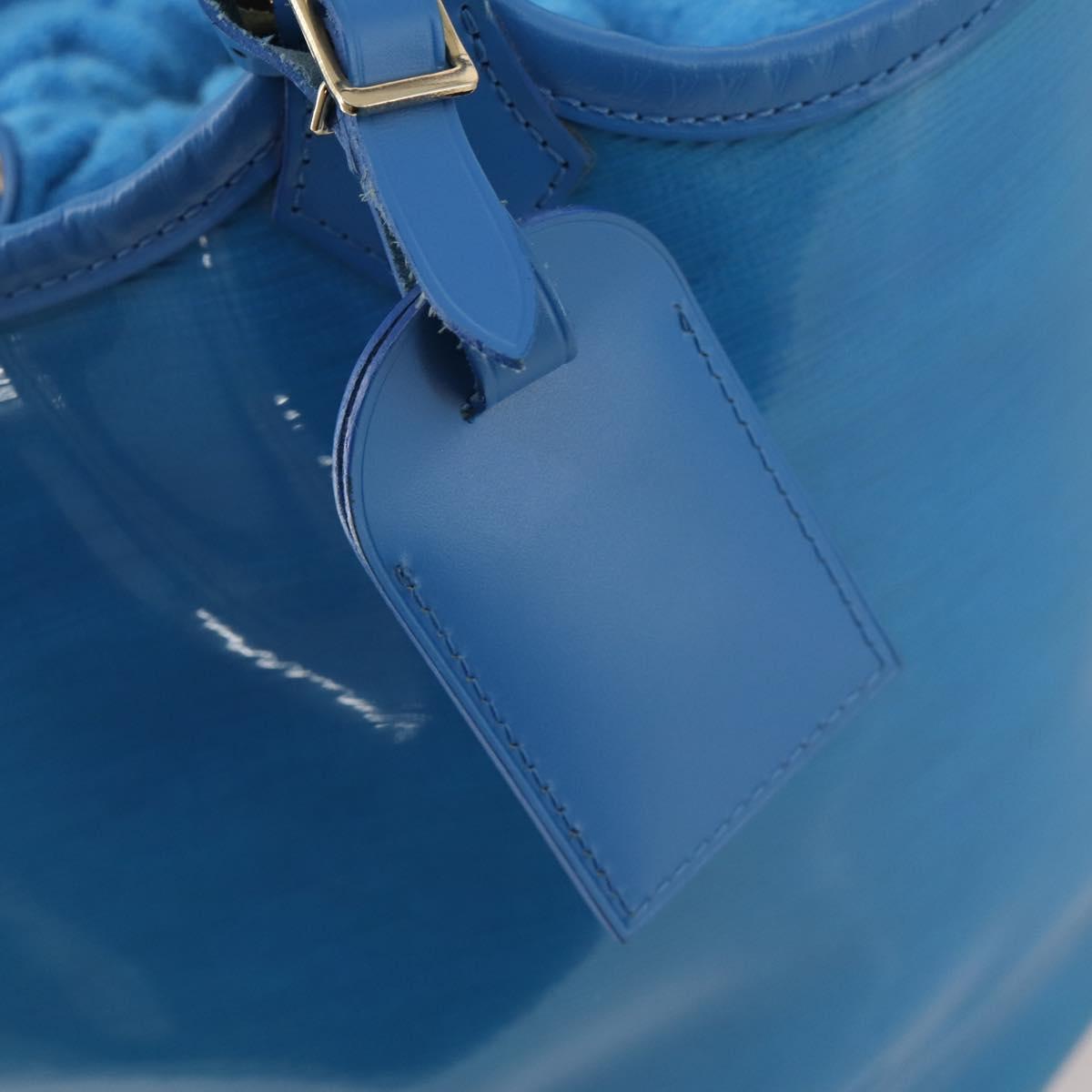 LOUIS VUITTON Epi Platine Lagoon Bay Hand Bag Blue M92470 LV Auth BAZ493