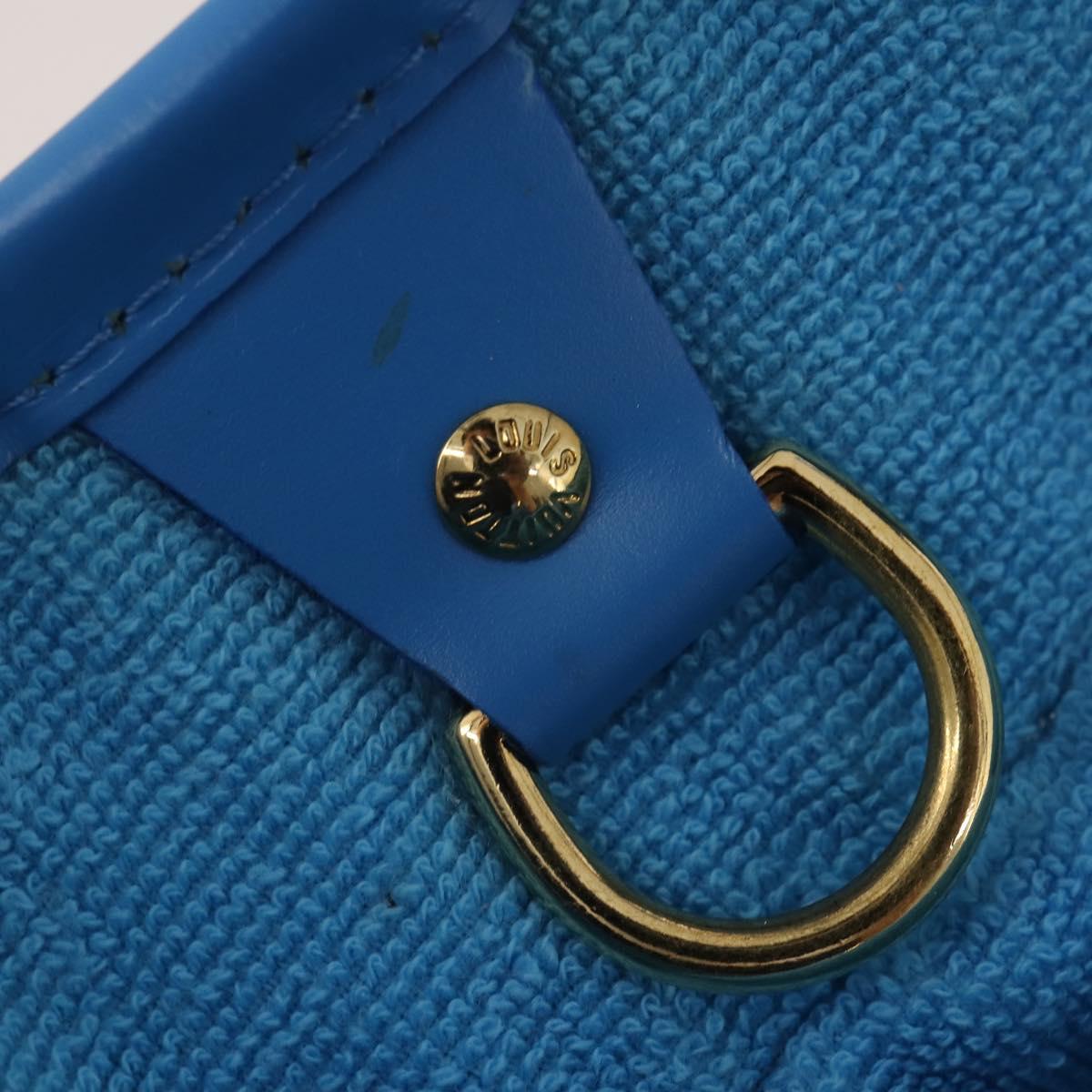LOUIS VUITTON Epi Platine Lagoon Bay Hand Bag Blue M92470 LV Auth BAZ493