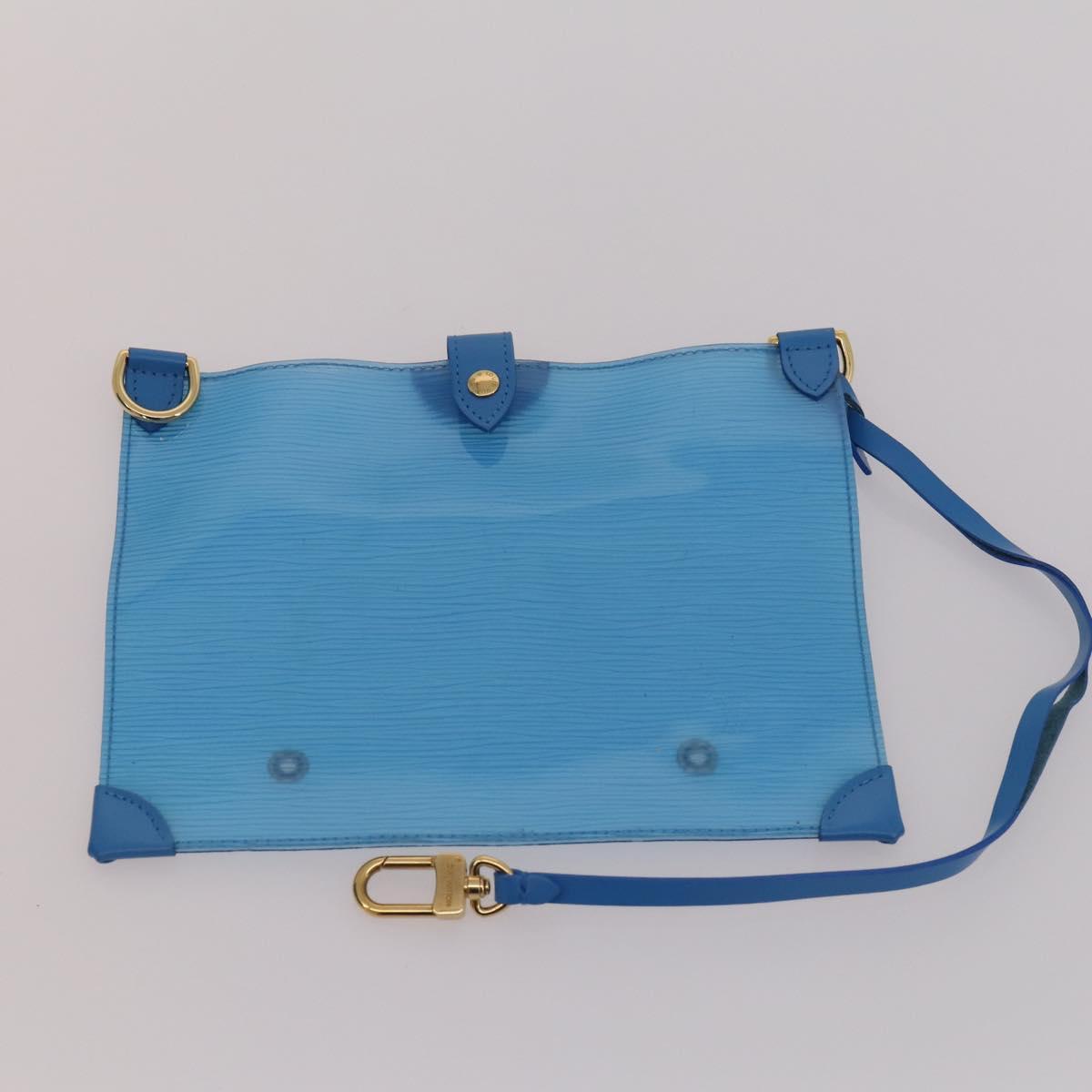 LOUIS VUITTON Epi Platine Lagoon Bay Hand Bag Blue M92470 LV Auth BAZ493