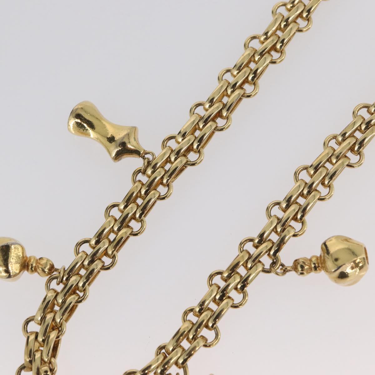 Christian Dior Necklace metal Gold Tone Auth BAZ515V