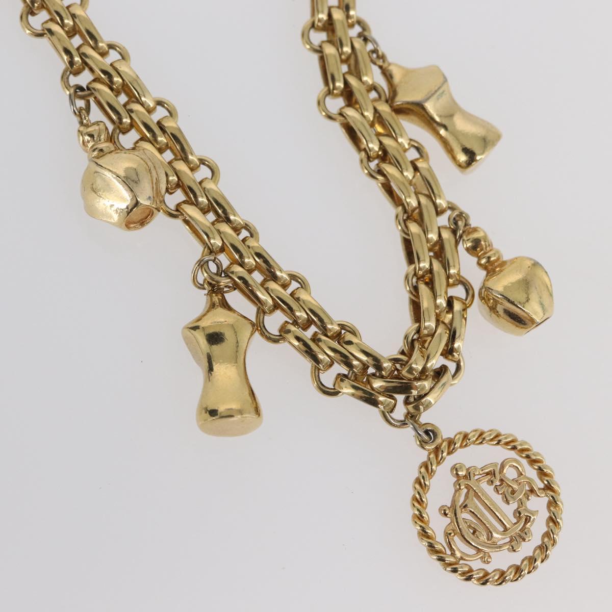 Christian Dior Necklace metal Gold Tone Auth BAZ515V