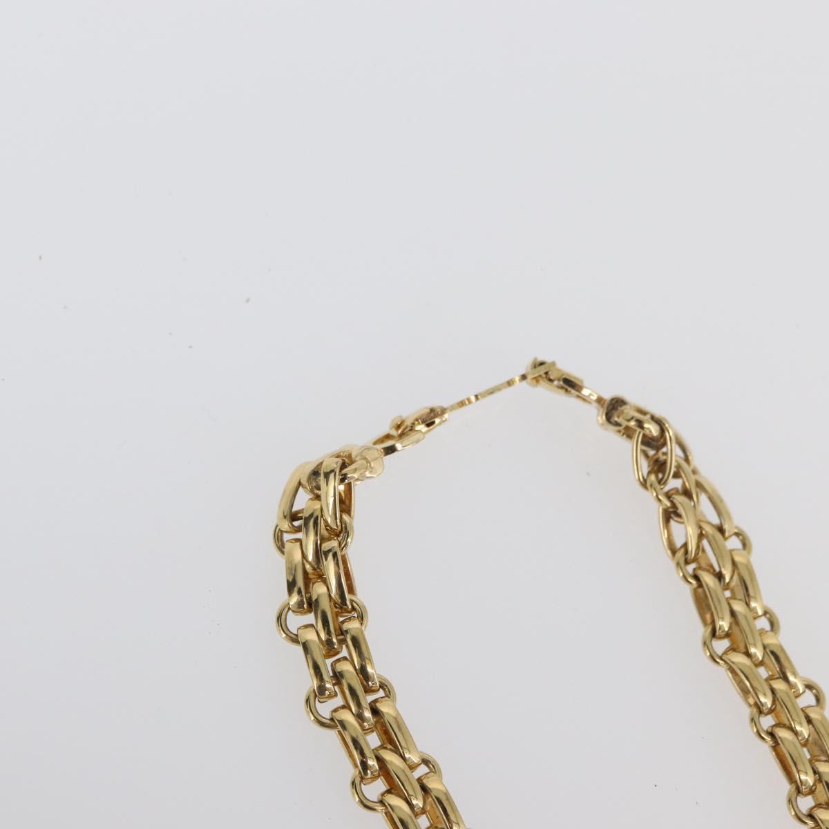 Christian Dior Necklace metal Gold Tone Auth BAZ515V