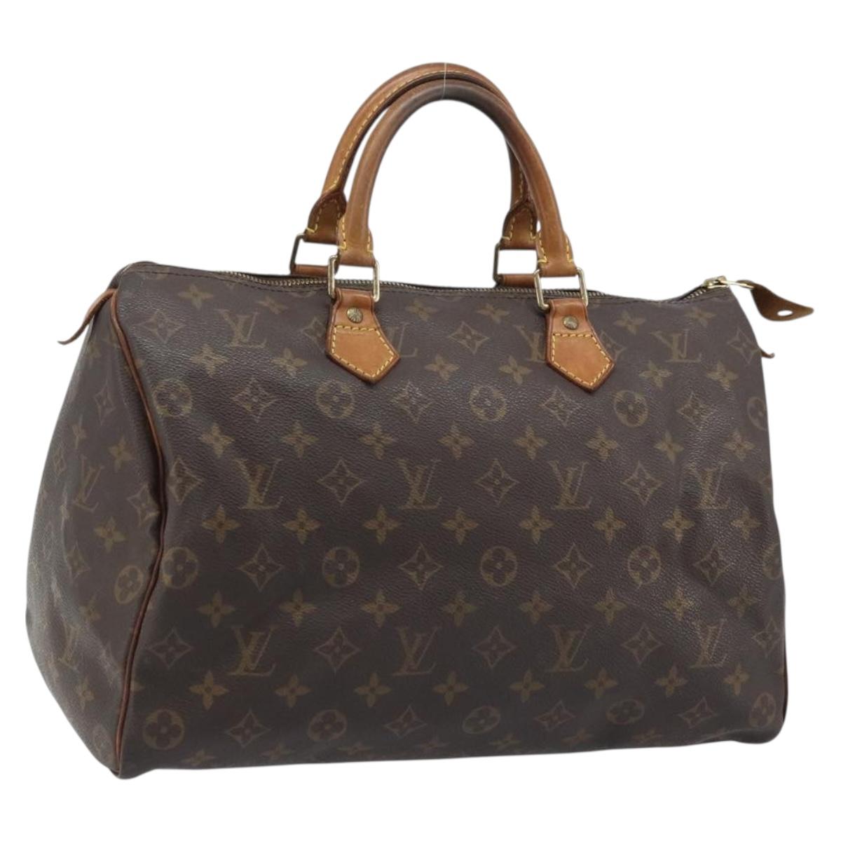 LOUIS VUITTON Monogram Speedy 35 Hand Bag M41524 LV Auth BAZ541
