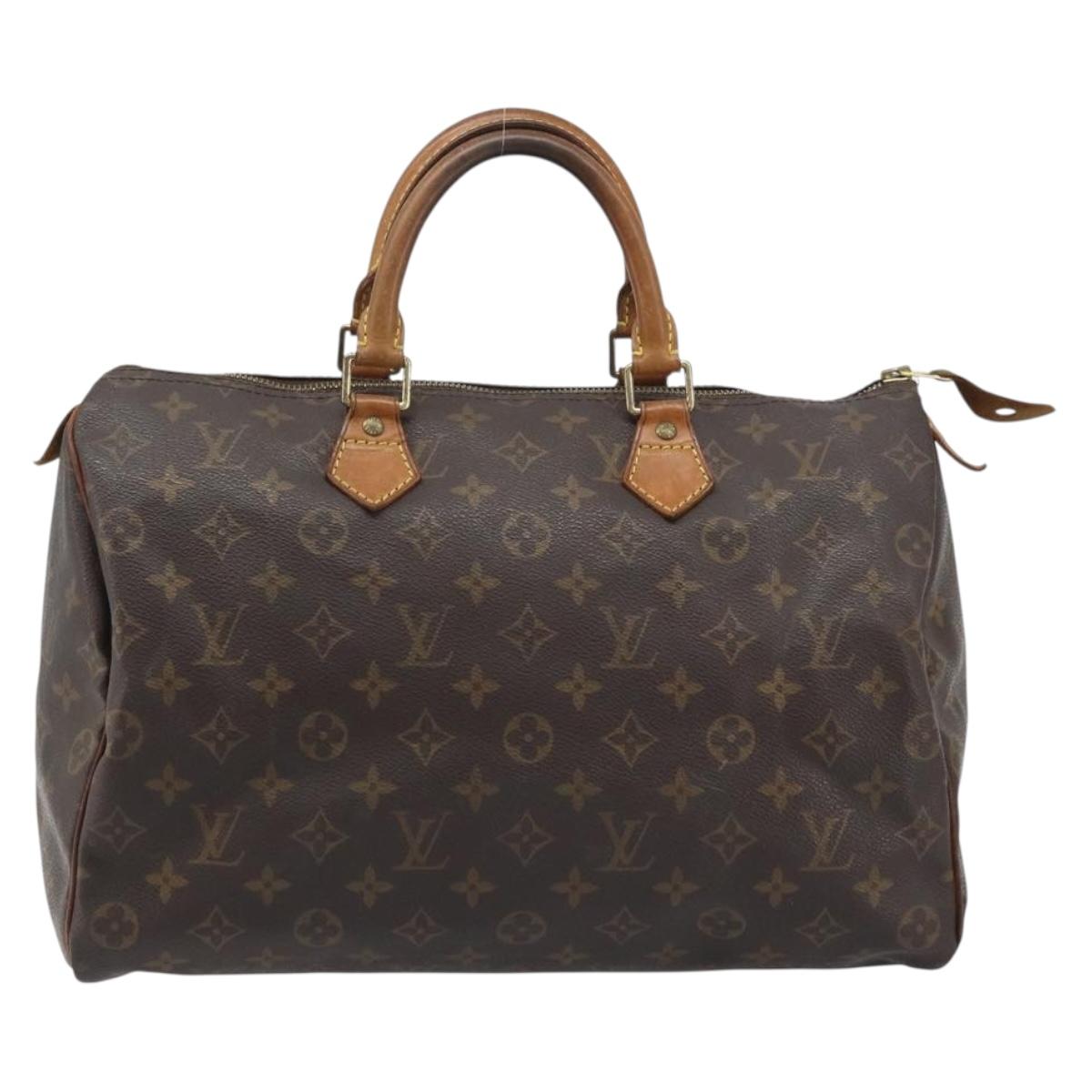 LOUIS VUITTON Monogram Speedy 35 Hand Bag M41524 LV Auth BAZ541