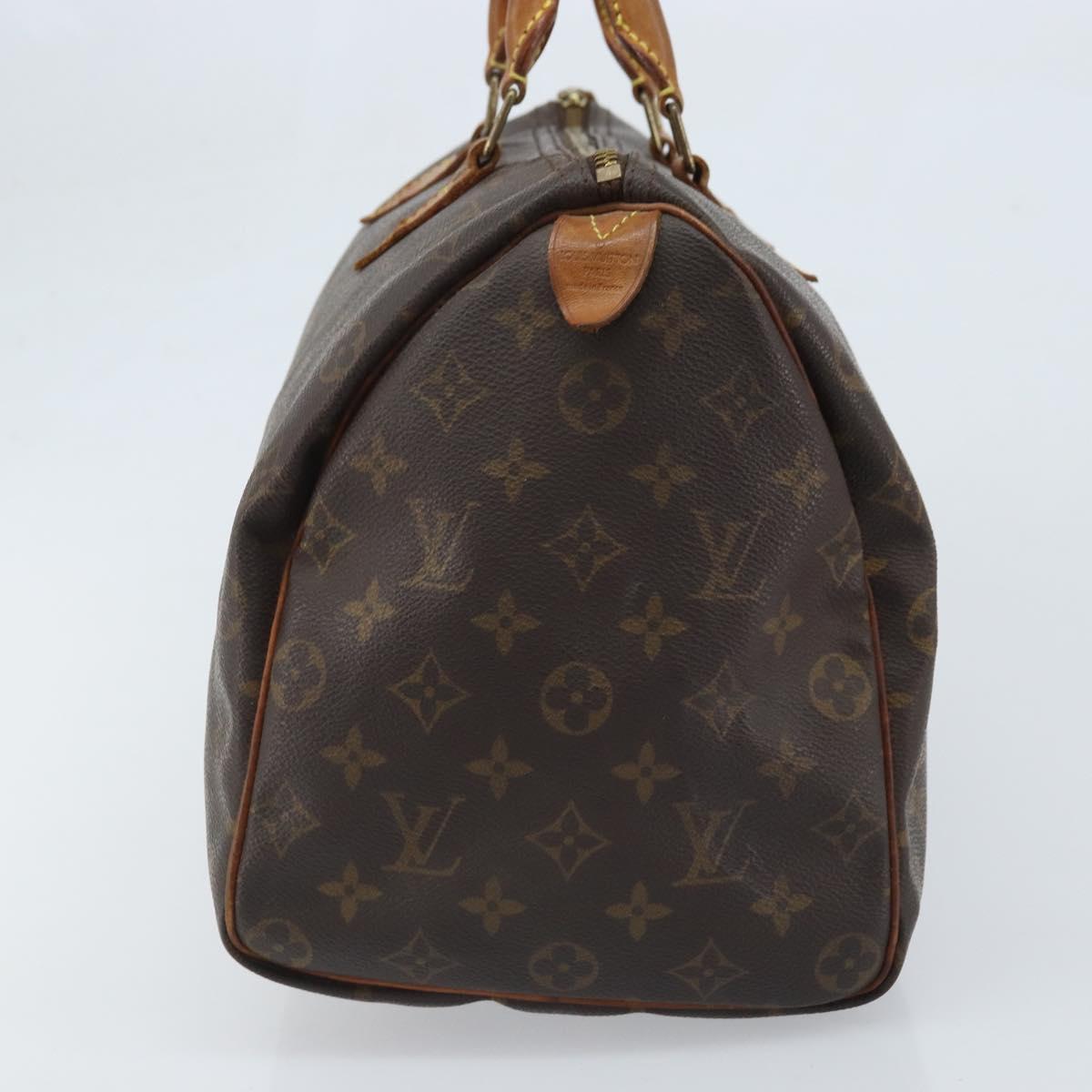 LOUIS VUITTON Monogram Speedy 35 Hand Bag M41524 LV Auth BAZ541