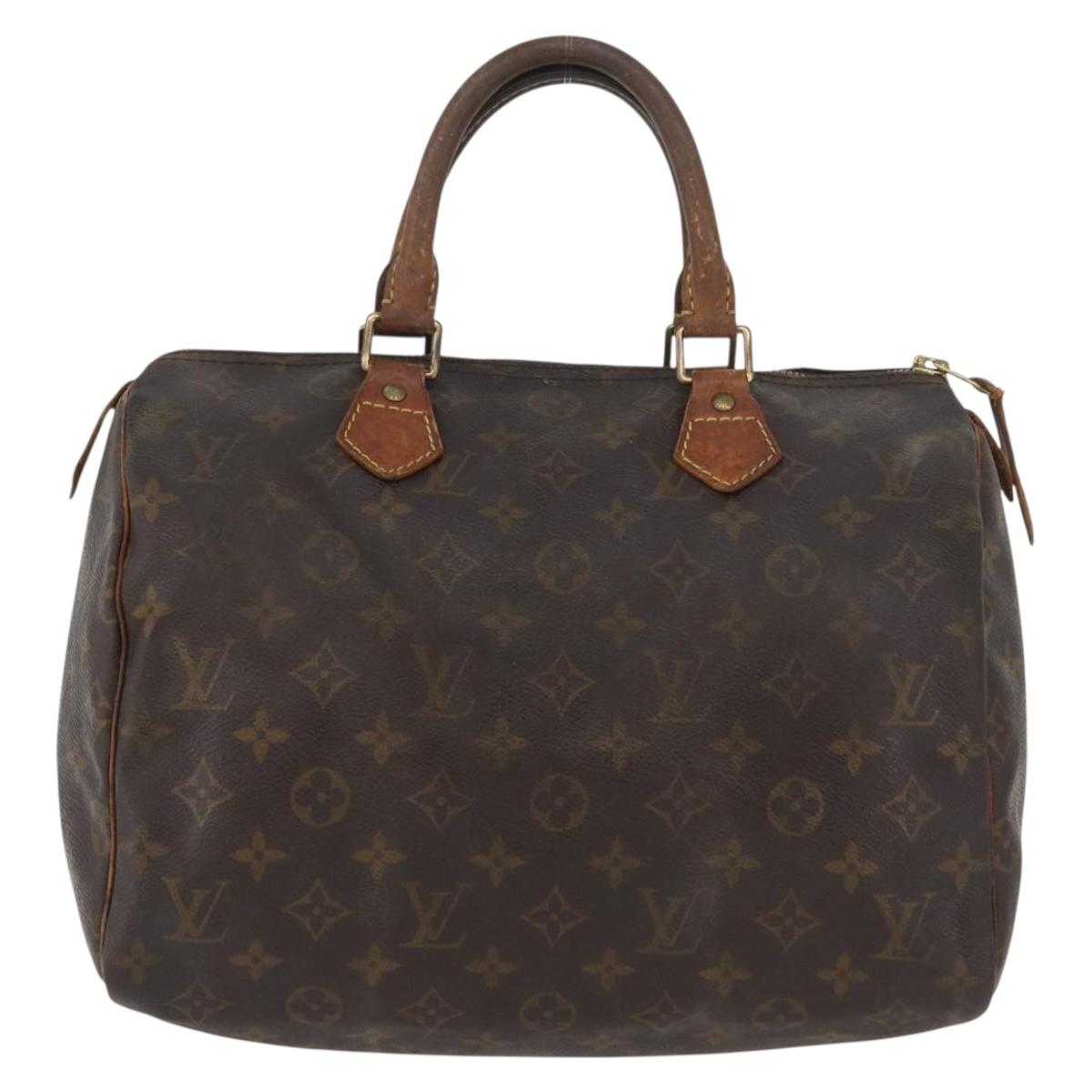 LOUIS VUITTON Monogram Speedy 30 Hand Bag M41526 LV Auth BAZ542