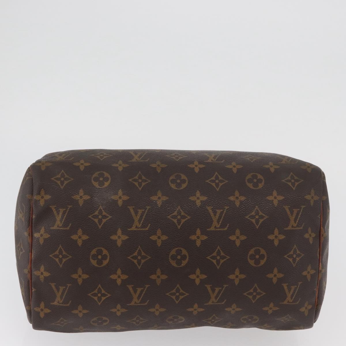 LOUIS VUITTON Monogram Speedy 30 Hand Bag M41526 LV Auth BAZ543