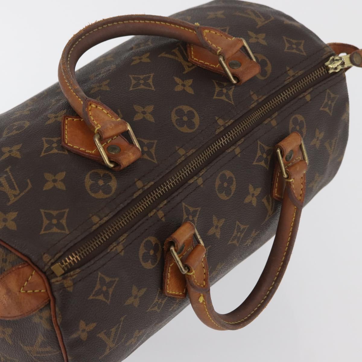 LOUIS VUITTON Monogram Speedy 30 Hand Bag M41526 LV Auth BAZ543