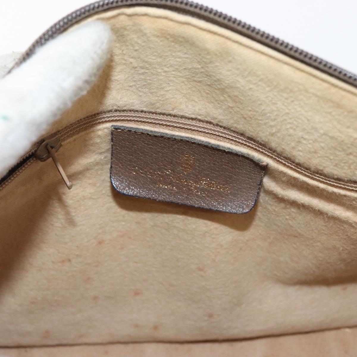 GUCCI GG Supreme Web Sherry Line Boston Bag PVC Beige Gold 40 02 006 Auth BAZ556