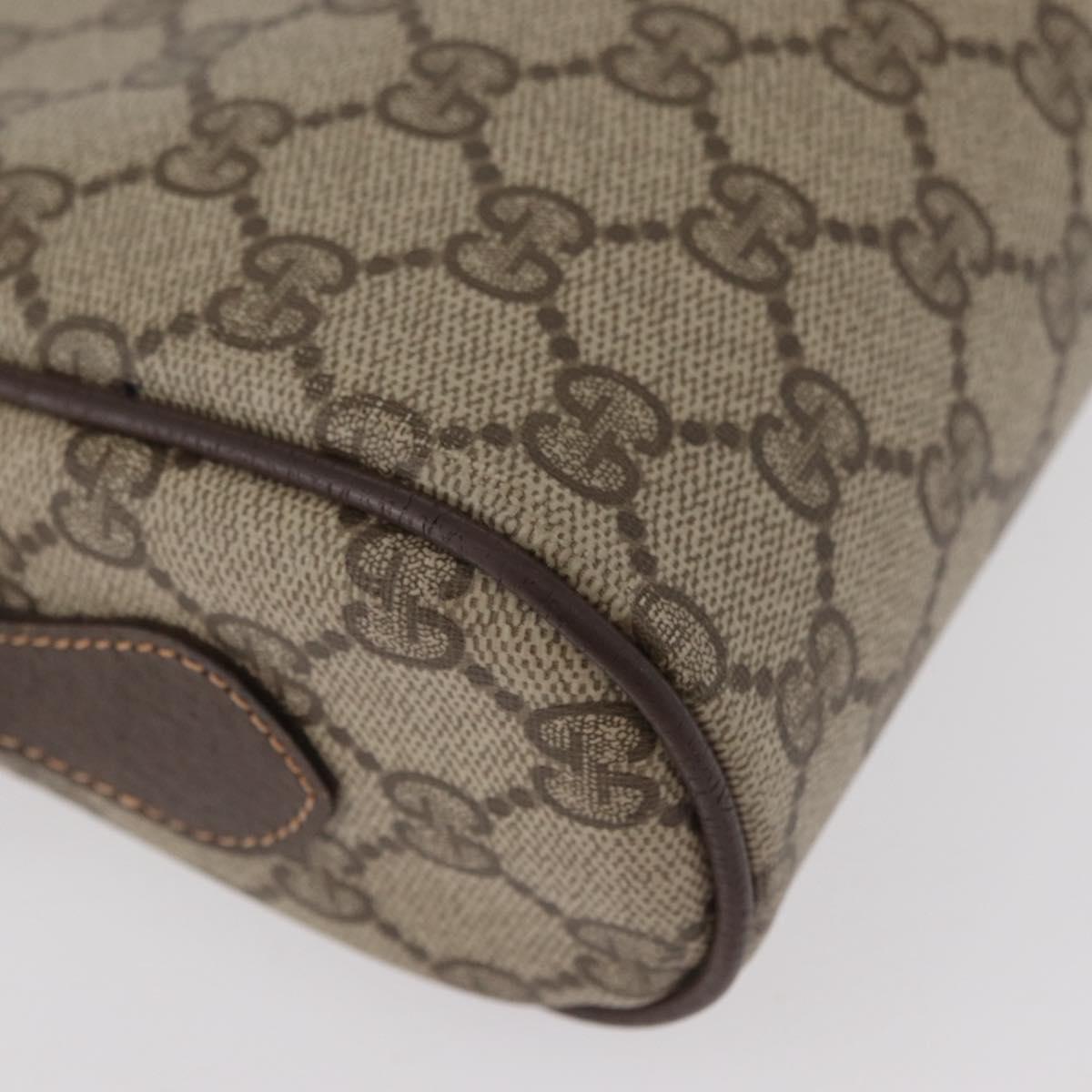GUCCI GG Supreme Web Sherry Line Shoulder Bag PVC Beige 56 02 087 Auth BAZ559