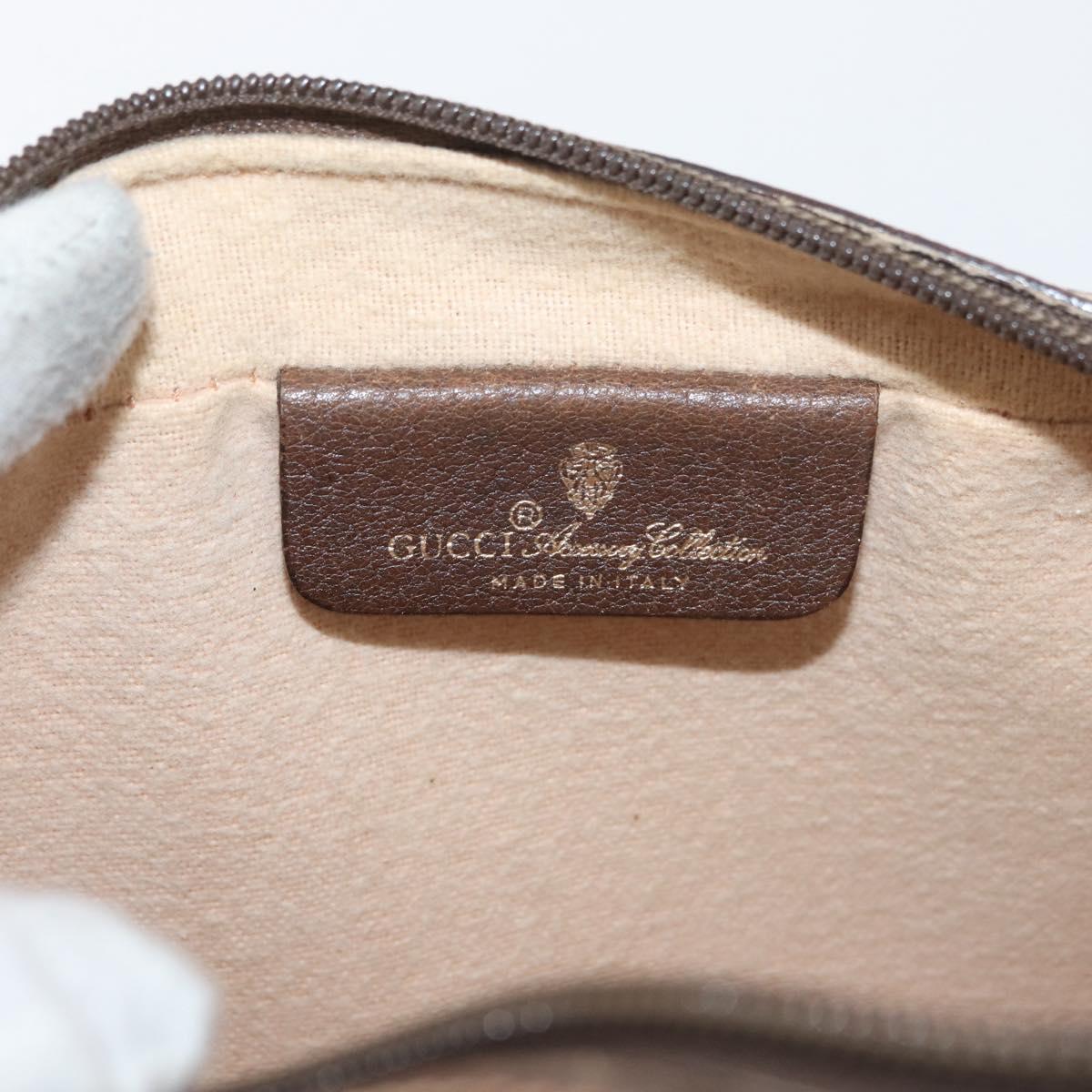 GUCCI GG Supreme Web Sherry Line Shoulder Bag PVC Beige 56 02 087 Auth BAZ559