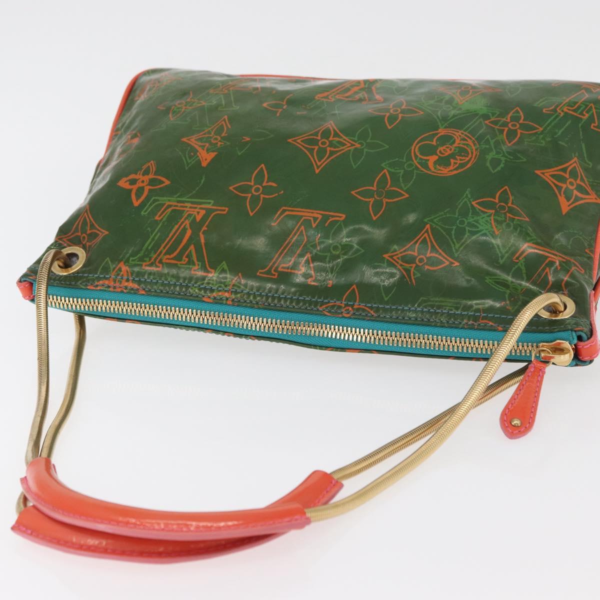 LOUIS VUITTON Monogram Bonbon Richard Prince Pochette Green M95748 Auth BAZ594A