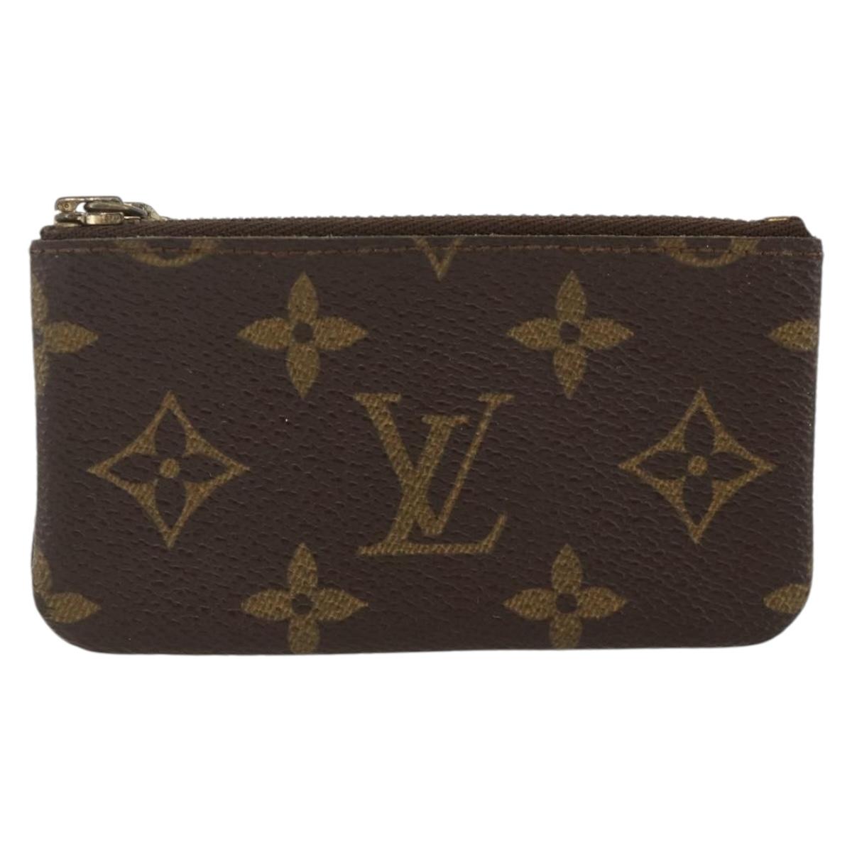 LOUIS VUITTON Monogram Pochette Cles Coin Purse M62650 LV Auth BAZ607
