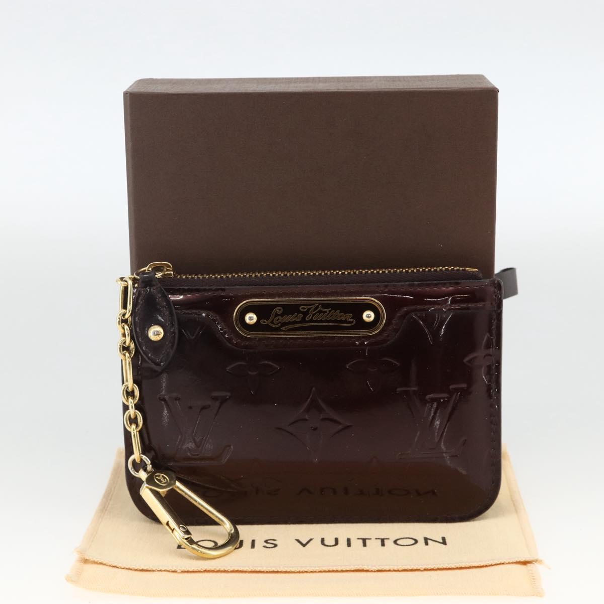 LOUIS VUITTON Vernis Pochette Cles NM Purse Rouge Favist M90220 LV Auth BAZ608A