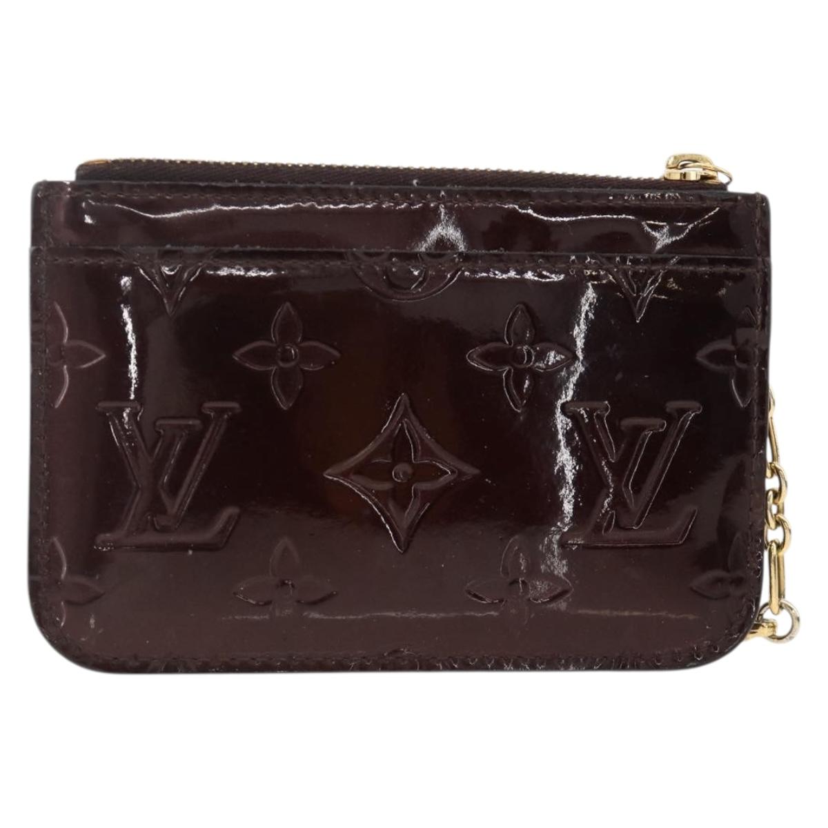 LOUIS VUITTON Vernis Pochette Cles NM Purse Rouge Favist M90220 LV Auth BAZ608A