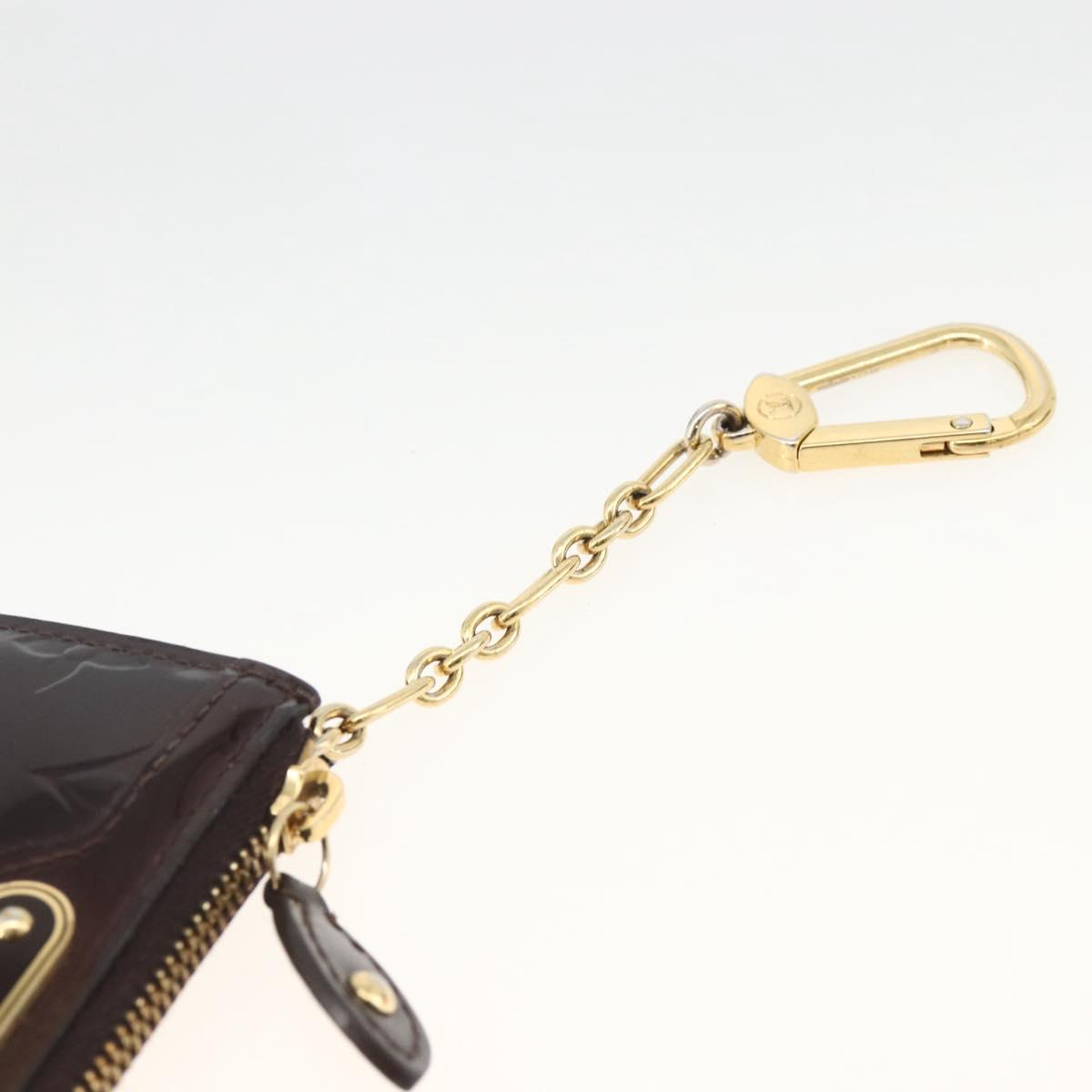 LOUIS VUITTON Vernis Pochette Cles NM Purse Rouge Favist M90220 LV Auth BAZ608A