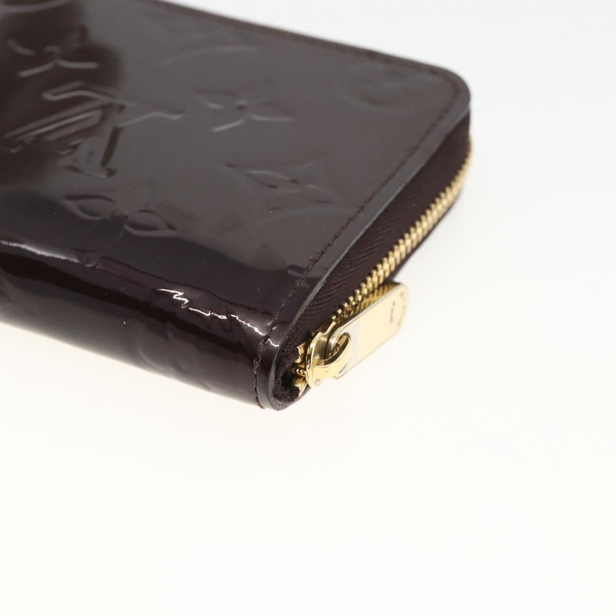 LOUIS VUITTON Monogram Vernis Zippy Coin Purse Amarante M93607 LV Auth BAZ609A