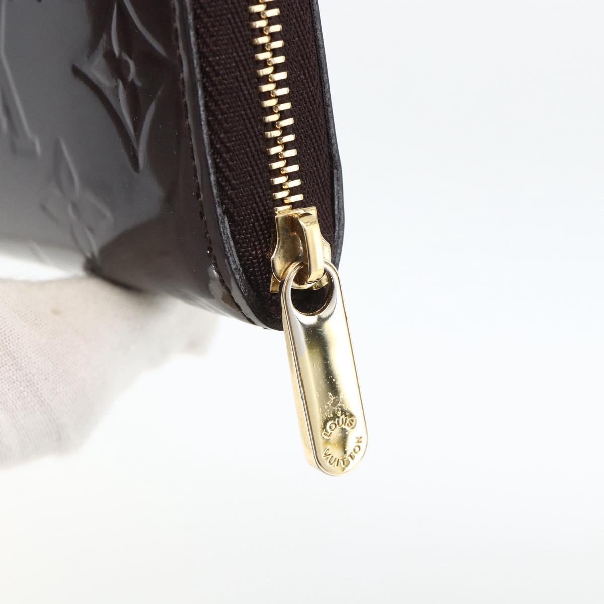 LOUIS VUITTON Monogram Vernis Zippy Coin Purse Amarante M93607 LV Auth BAZ609A