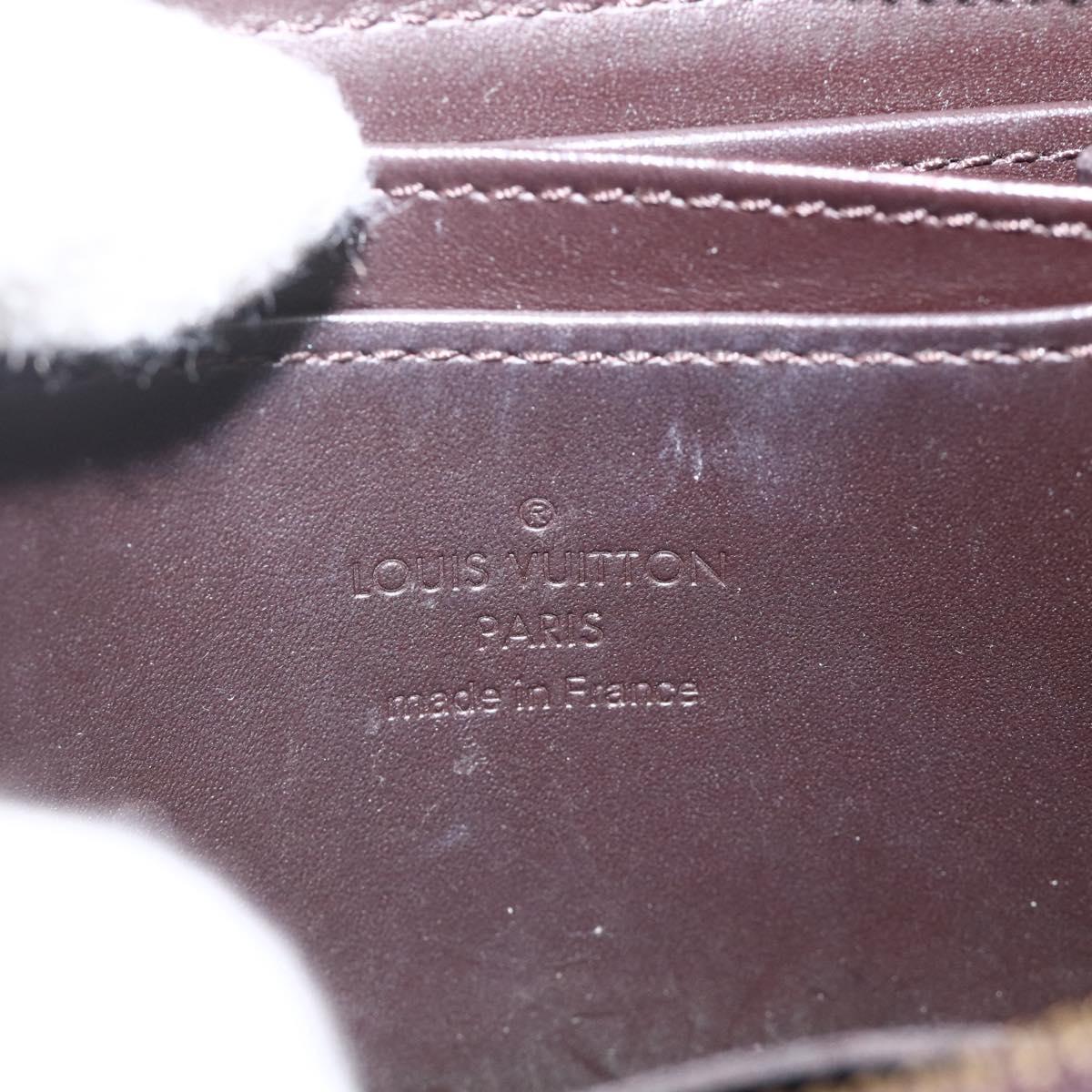 LOUIS VUITTON Monogram Vernis Zippy Coin Purse Amarante M93607 LV Auth BAZ609A