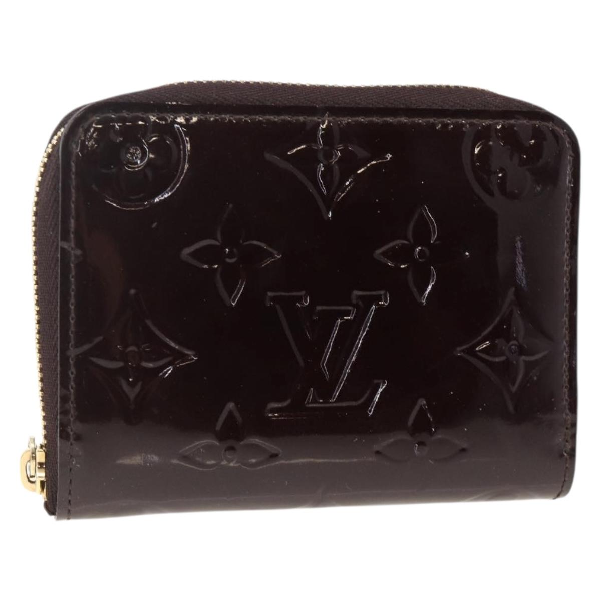 LOUIS VUITTON Monogram Vernis Zippy Coin Purse Amarante M93607 LV Auth BAZ609A
