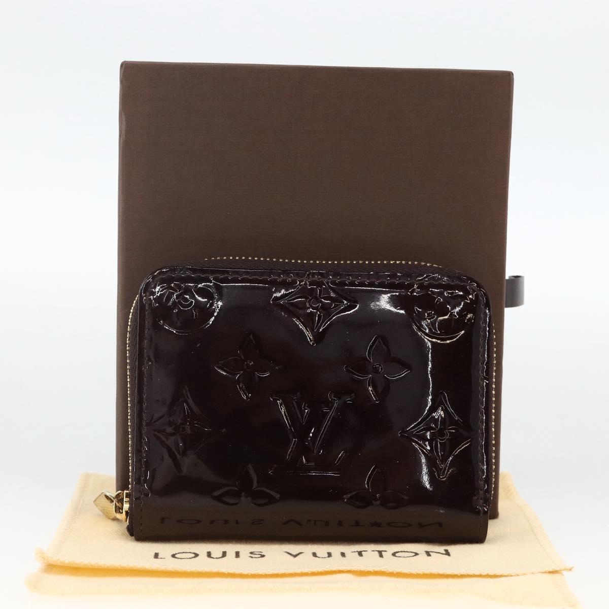 LOUIS VUITTON Monogram Vernis Zippy Coin Purse Amarante M93607 LV Auth BAZ609A
