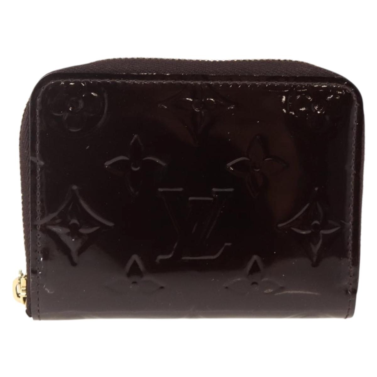 LOUIS VUITTON Monogram Vernis Zippy Coin Purse Amarante M93607 LV Auth BAZ609A